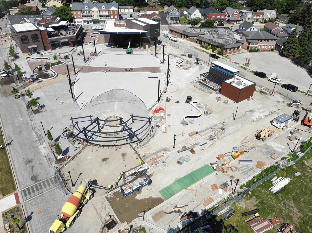 Harmony Square construction on June 25, 2025